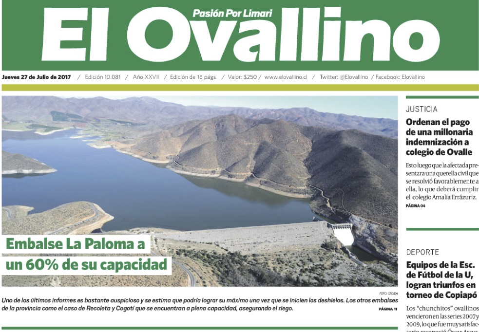 #PROMMRAENLOSMEDIOS: publicación diario El Ovallino