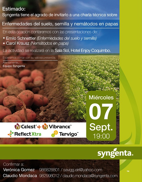 Invitación: Charla técnica sobre Enfermedades del suelo, semilla y nemátodos en papas