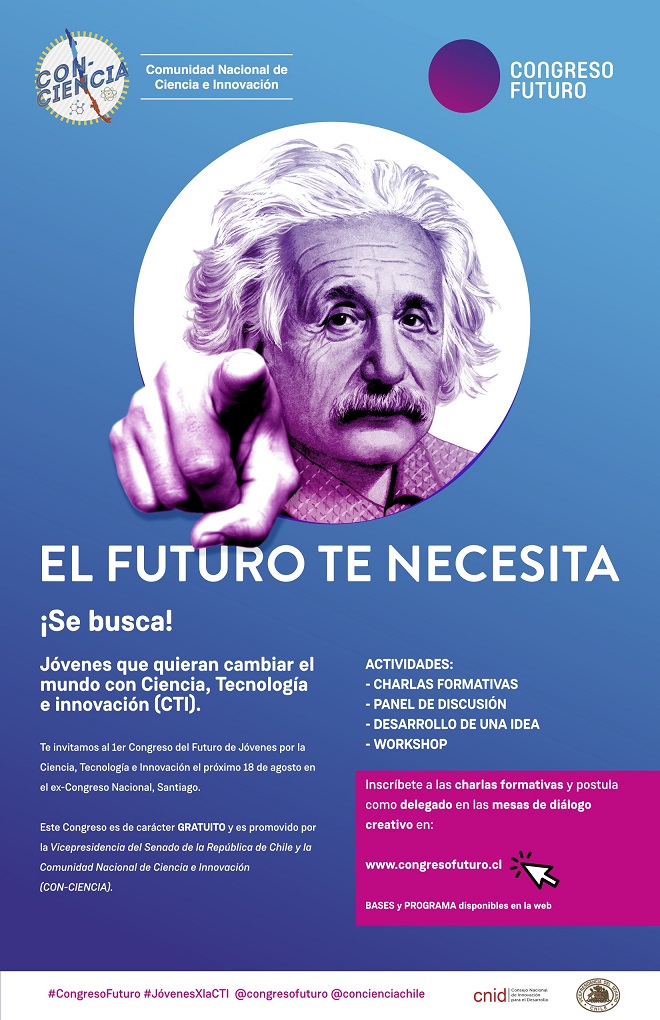 Invitación a participar en el primer Congreso “Futuro de Jóvenes por la Ciencia, Tecnología e Innovación (CTI)”
