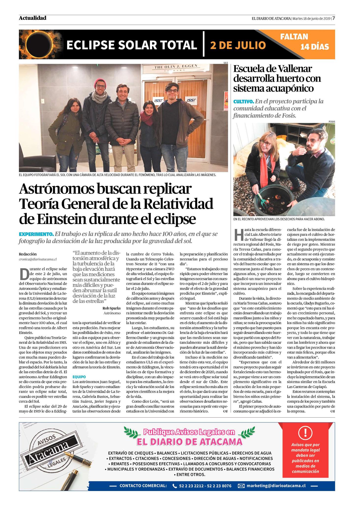 El Diario de Atacama Eddington