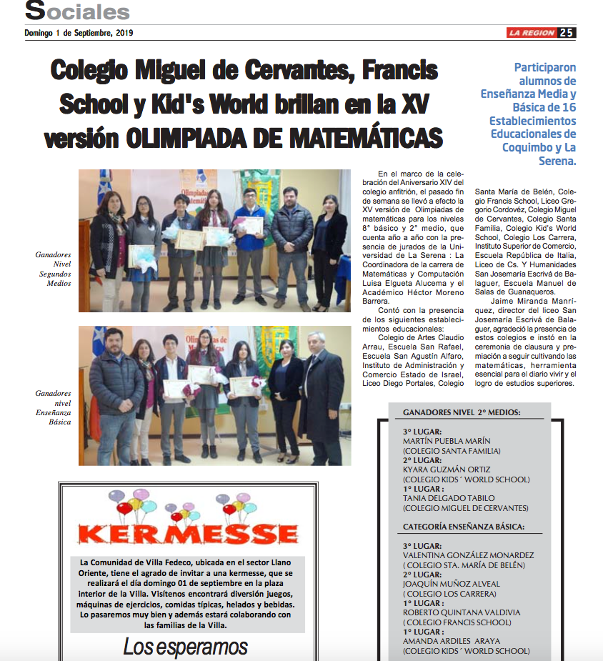 Diario La Region Olimpiadas Matematicas