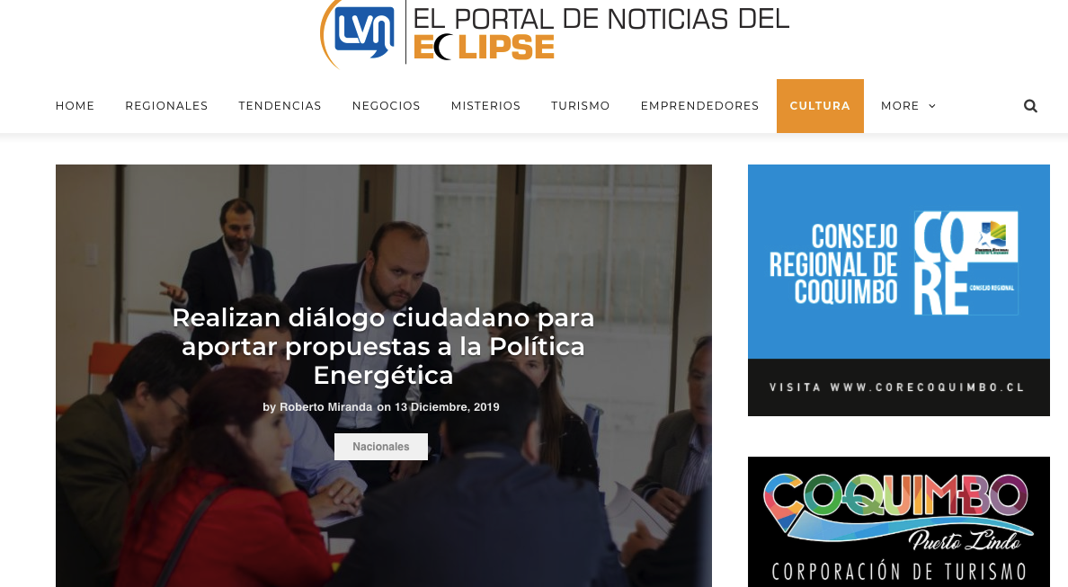 [PRENSA] Nueva política energética en la Región de Coquimbo