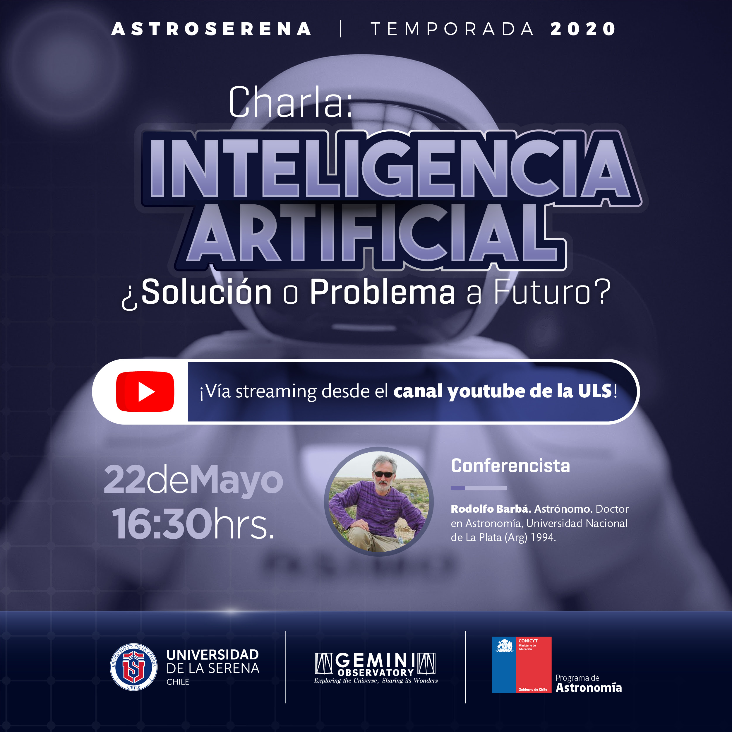 [HOY 16:30 hrs] Inteligencia artificial: ¿Solución o Problema a Futuro?