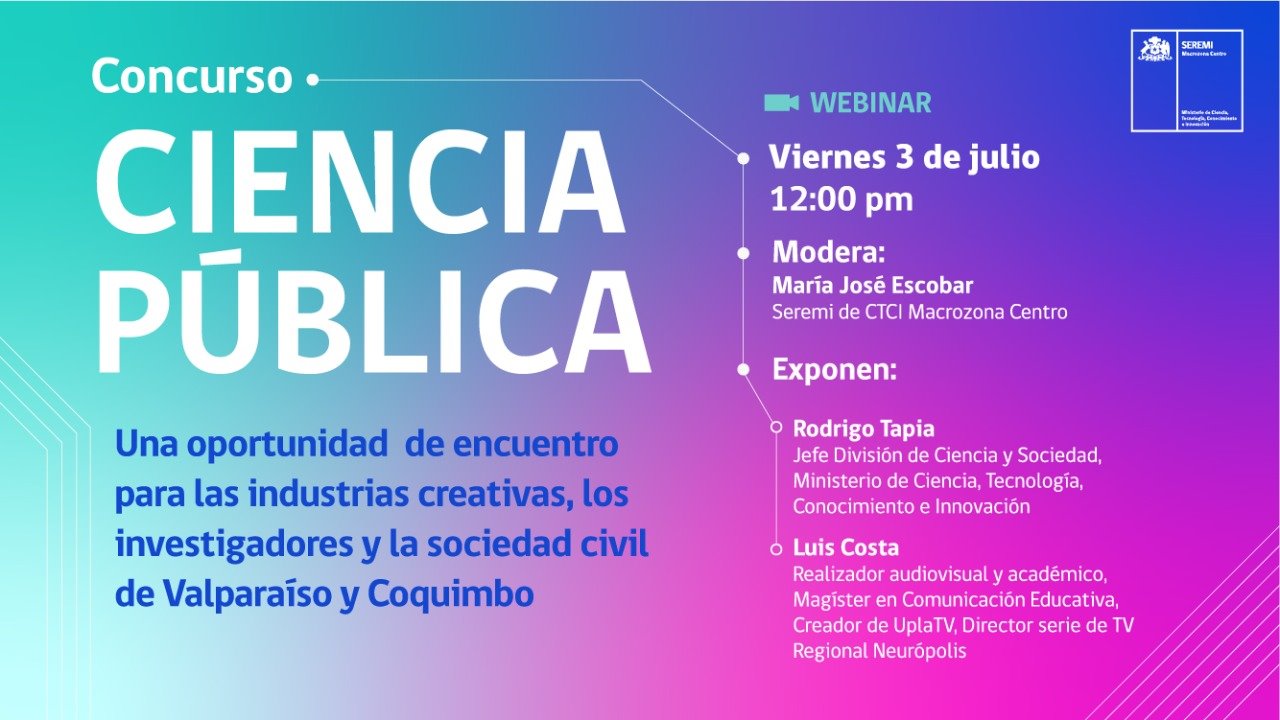 [Viernes 12 pm] Webinar informativo sobre Concurso Ciencia Pública