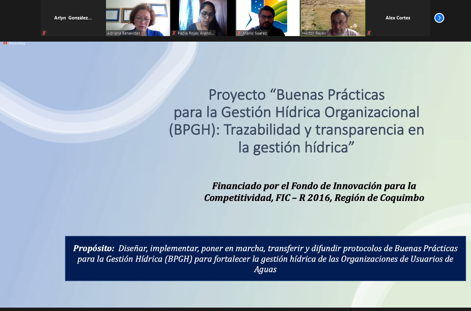 Cierre del curso e-learning sobre buenas prácticas de gestión hídrica