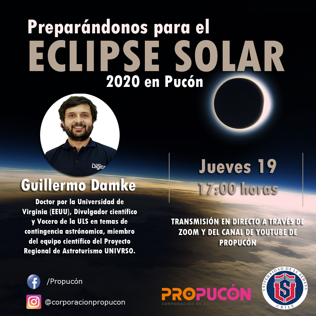 [HOY 5PM] Preparándonos para el eclipse 2020 en Pucón