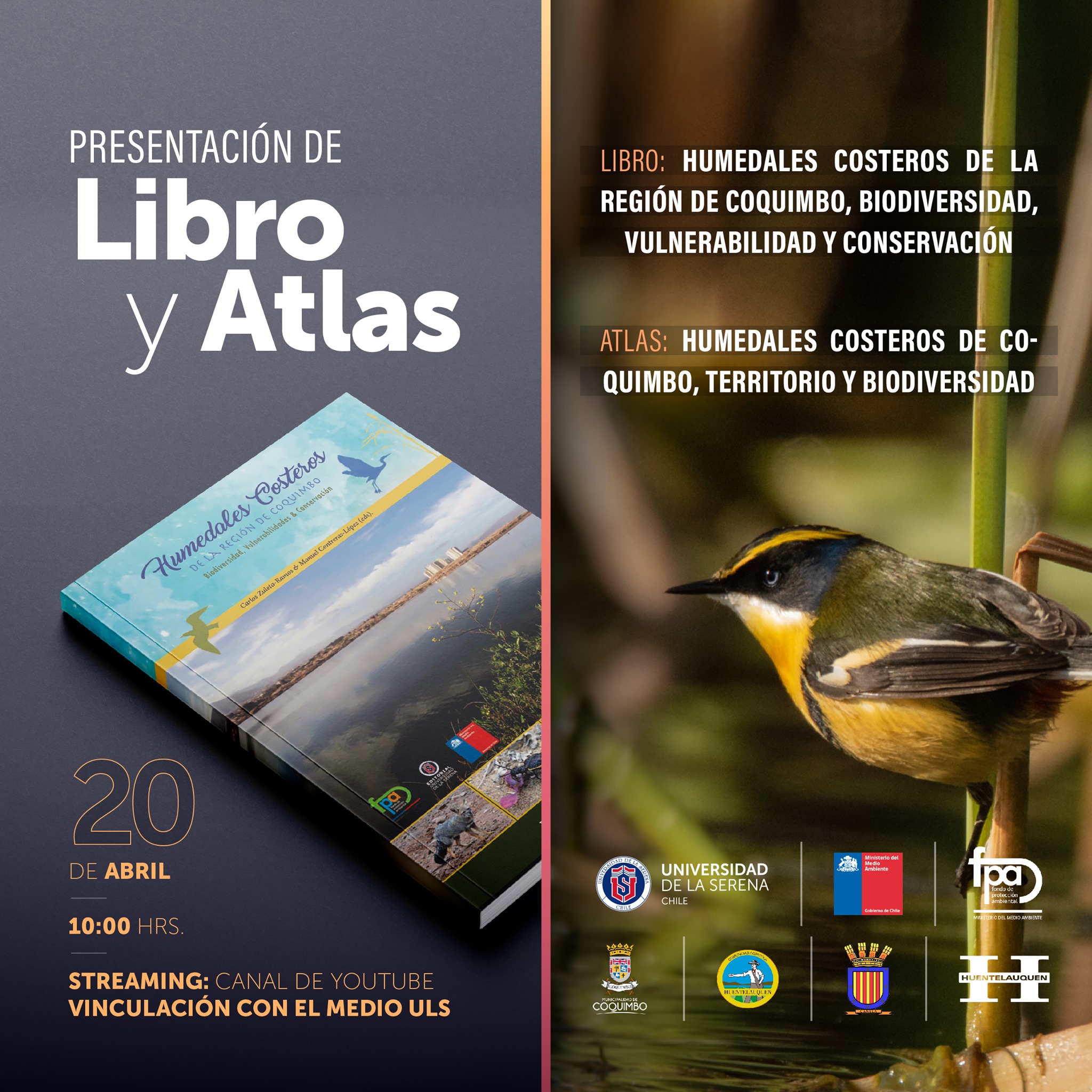 [Martes 10AM] Lanzamiento de libro y atlas sobre humedales costeros de la región de Coquimbo